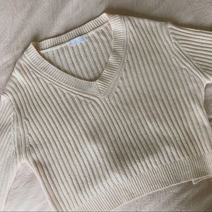 Cream OAK + FORT Sweater with a tie back 🕯